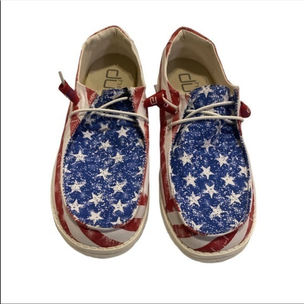 Hey Dudes Women's Wendy‎ Star Spangled Size 11 NEW